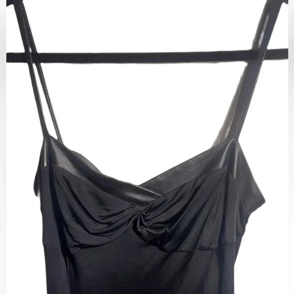 Rock & republic blck chain detail low back spaghetti strap evening party dress 8 - Picture 2 of 7